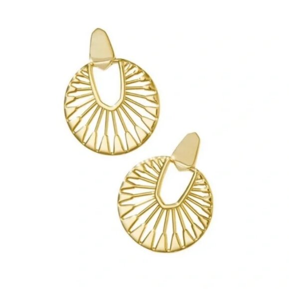 Kendra Scott Hattie Small Statement Earrings - Gold - Picture 1 of 5